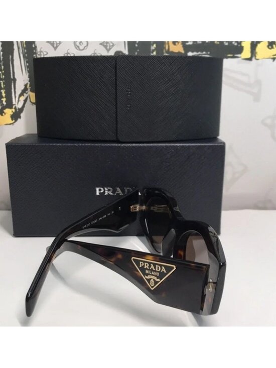 New Authentic Prada PR 20ZS Dark Brown Oval Ladies Sunglasses – 2AU06B 53